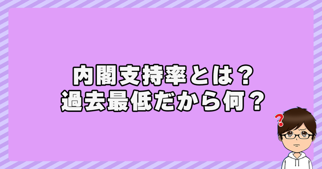 内閣支持率とは？過去最低だから何？