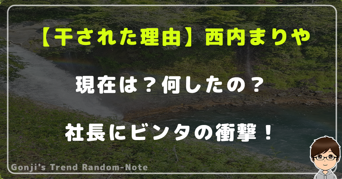 【干された理由】西内まりやの現在は？何したの？社長にビンタの衝撃！