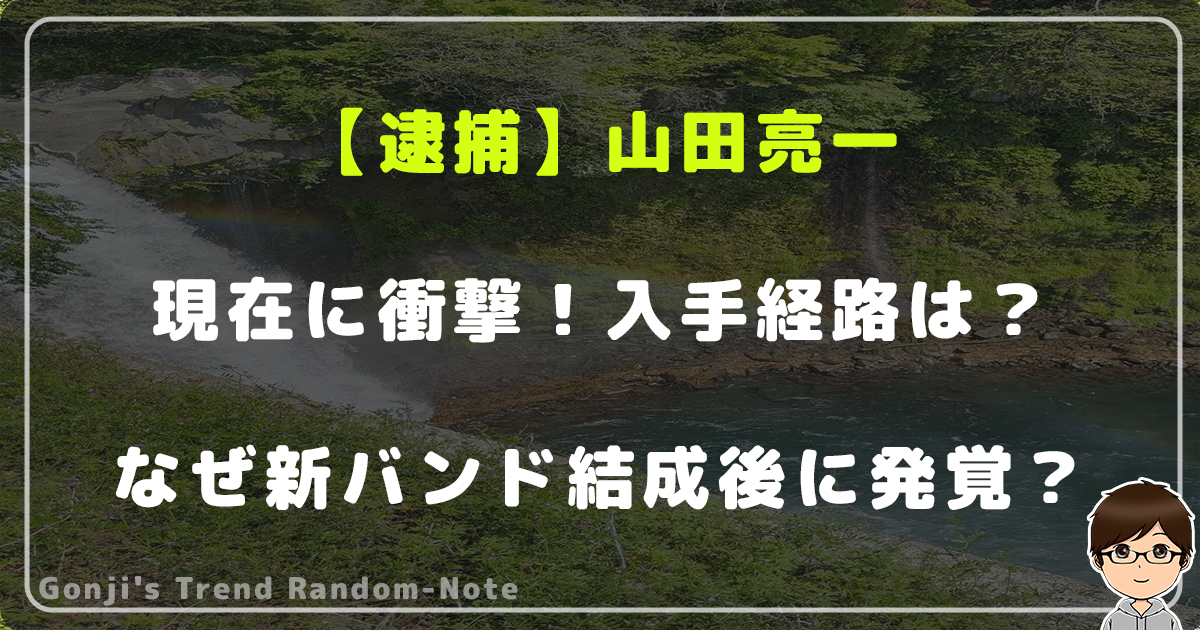 【逮捕】山田亮一の現在に衝撃！入手経路は？なぜ新バンド結成後に発覚？