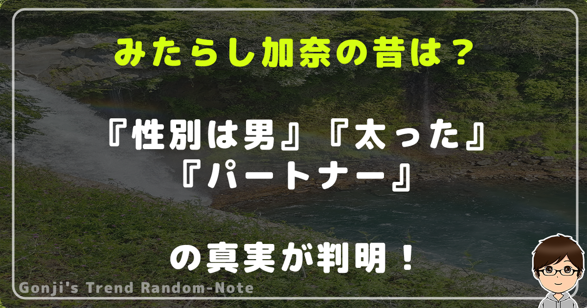 みたらし加奈の昔は？『性別は男』『太った』『パートナー』の真実が判明！